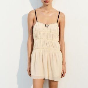 Zara textured dress with bows